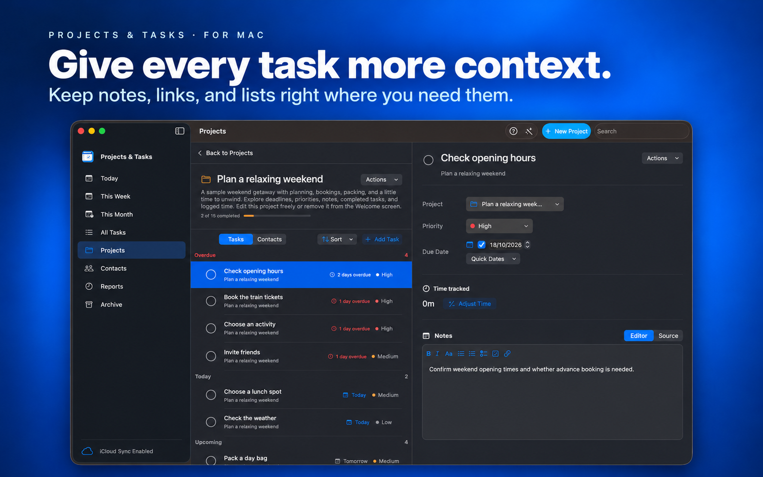 Projects & Tasks